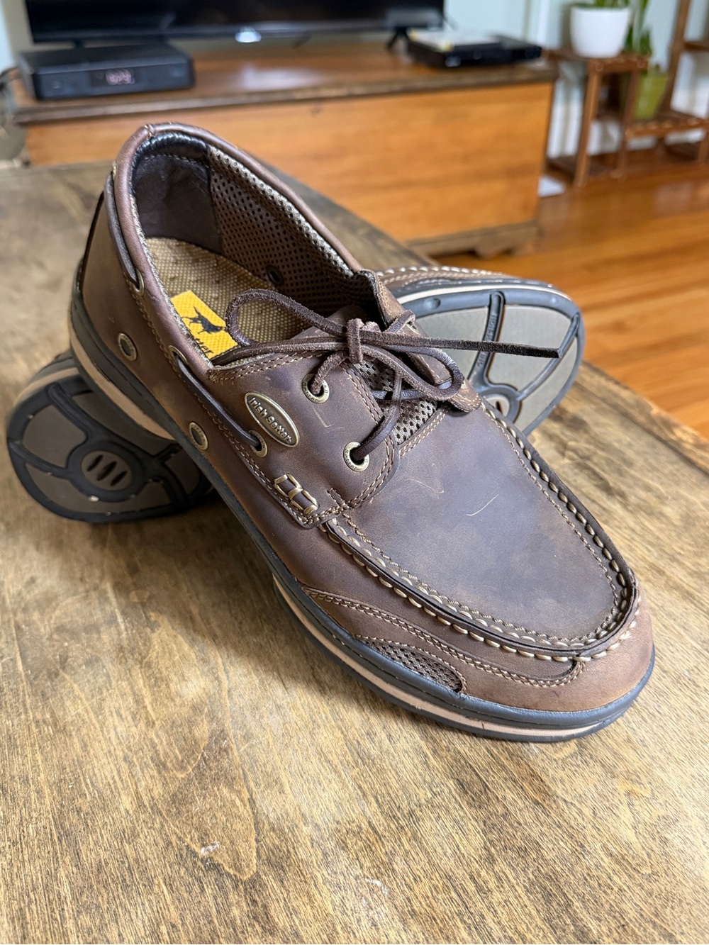 Irish Setter Red Wing Boat Shoes Mens 11.5 D Leather Air Wave Oxford Moc Toe